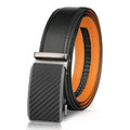 Mens Belt for Suits Jeans Belt for Men,1 3/8" Genuine Leather with Easier Slide Buckle, Adjustable Trim to Fit