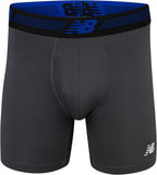 New Balance Men'S Performance Boxer Briefs with Fly, Breathable Stretch Underwear, Moisture Wicking, Soft Waistband (3 Pack)