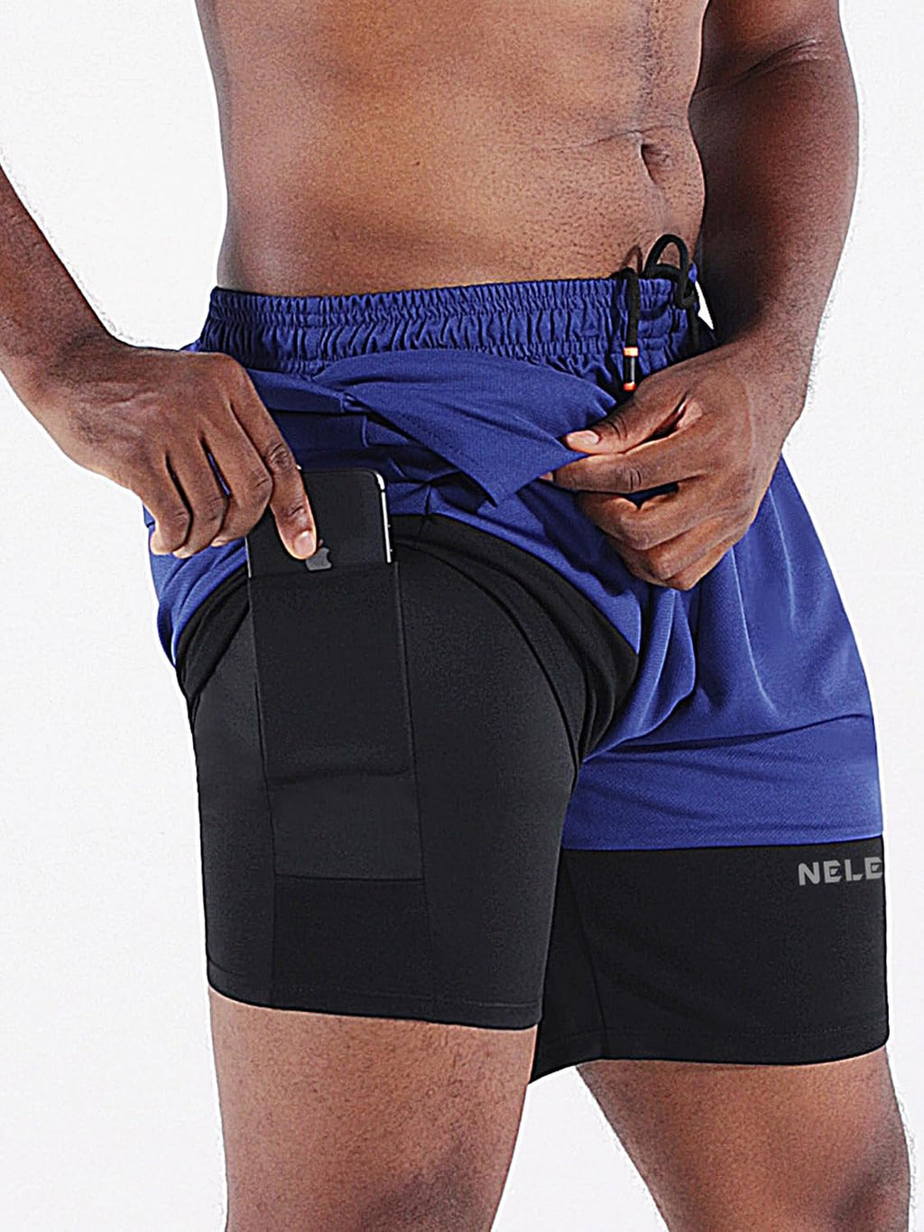 Men'S 2 in 1 Running Shorts with Liner,Dry Fit Workout Shorts with Pockets