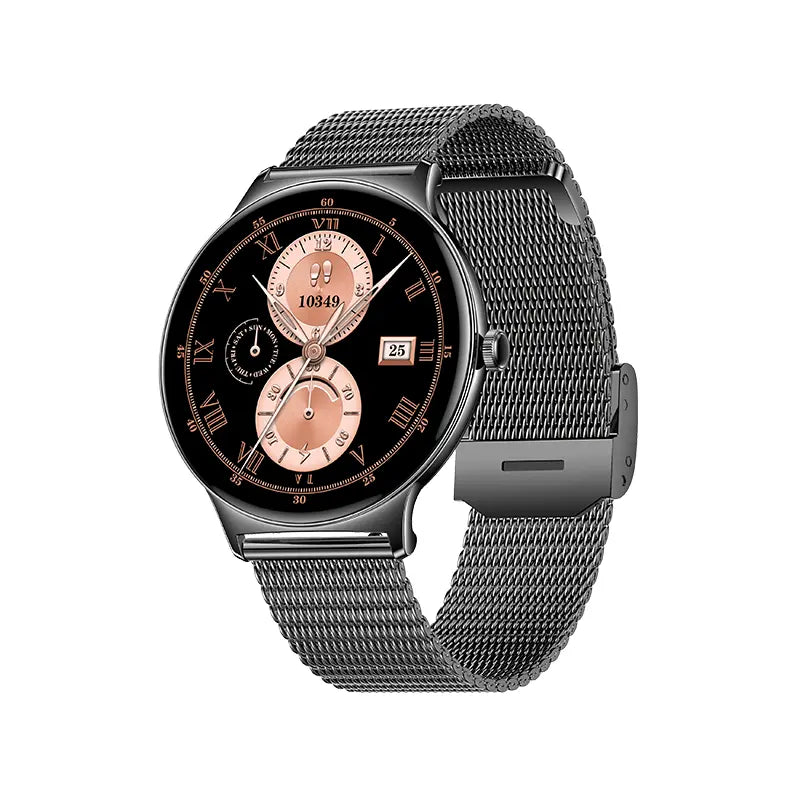 Aetow Premium Smartwatch for Women, 1.43” AMOLED 466×466 Display, Bluetooth Calling, 7.9Mm Ultra-Thin Metal Design, Always-On Display, 100+ Sports Modes, Heart Rate, Spo2, Sleep & Cycle Tracking, Running