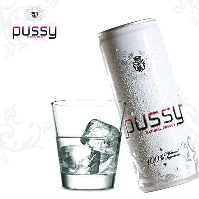 Pussy Energy Drink, Carbonated Drinks, Energy Drinks 3 Pack 250Ml - All Natural Energy Drink-Overall Caffeine Drinks,  Packaging