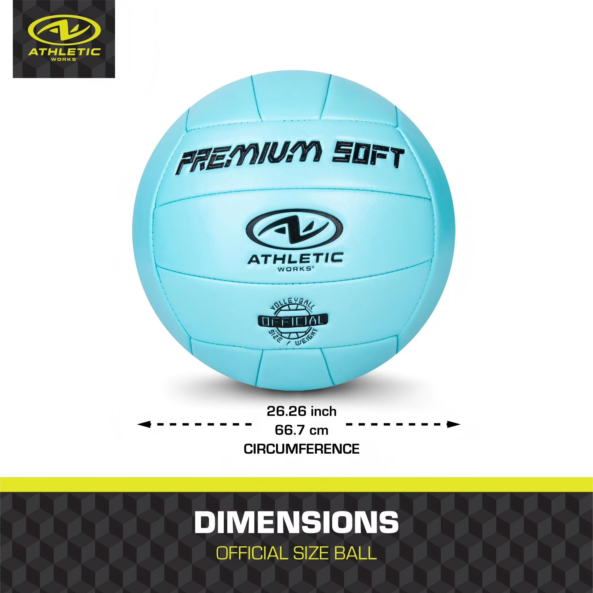 (6 Pack)  Size 5 Premium Soft Volleyball, Blue