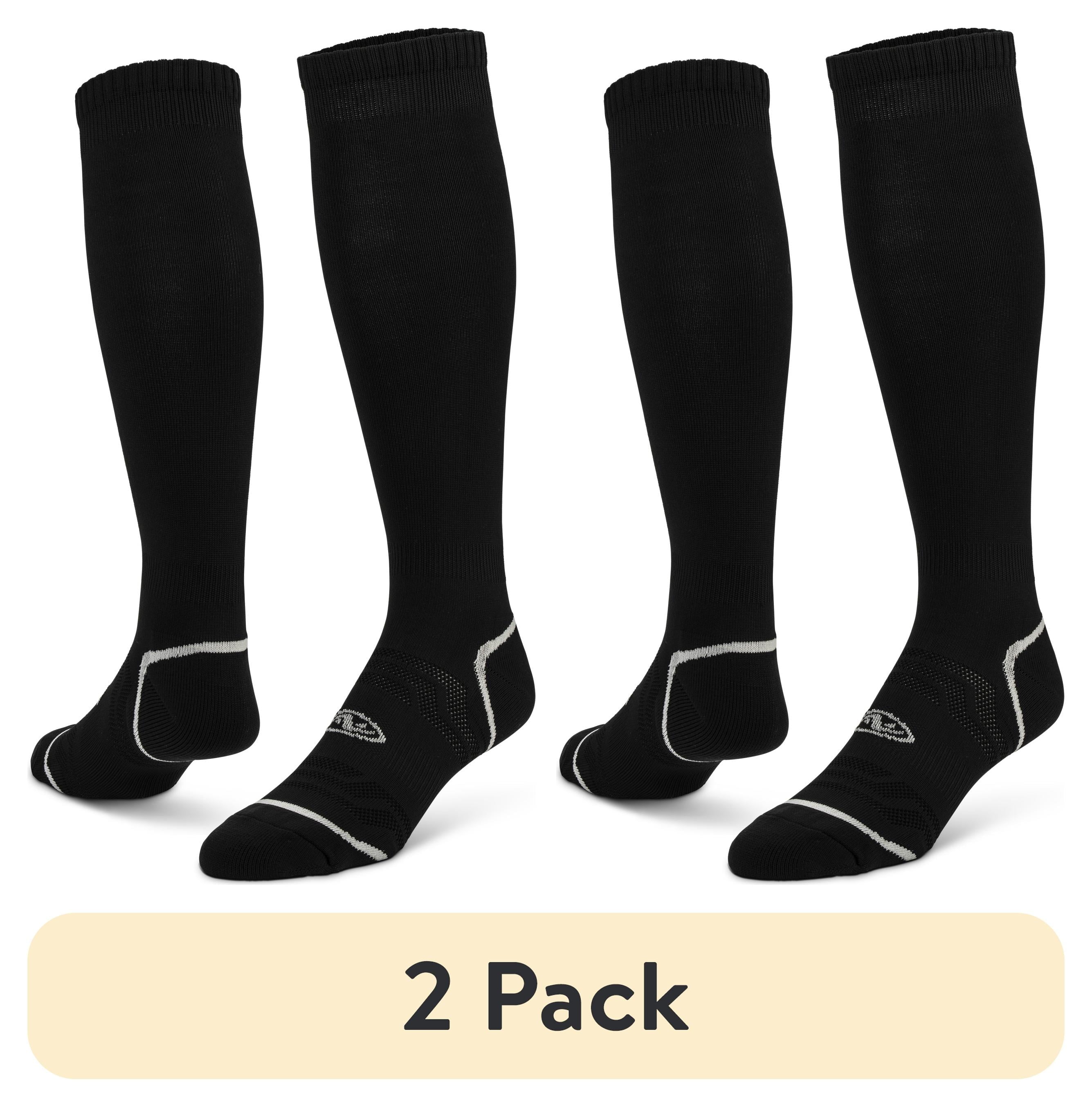 (2 Pack) Athletics Works Soccer Socks, Black Unisex Large, Men'S 8-12.5, 1 Pair
