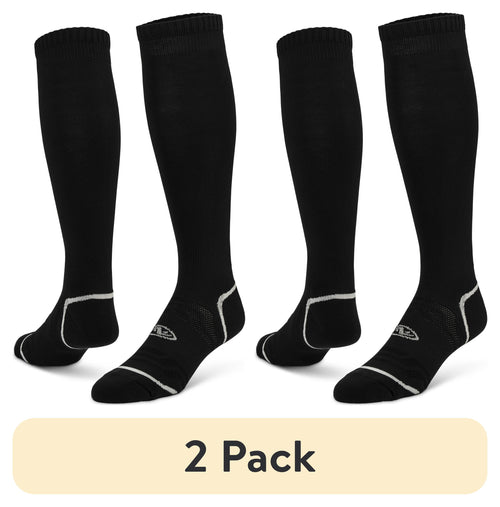 (2 Pack) Athletics Works Soccer Socks, Black Unisex Large, Men'S 8-12.5, 1 Pair