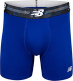 New Balance Men'S Performance Boxer Briefs with Fly, Breathable Stretch Underwear, Moisture Wicking, Soft Waistband (3 Pack)