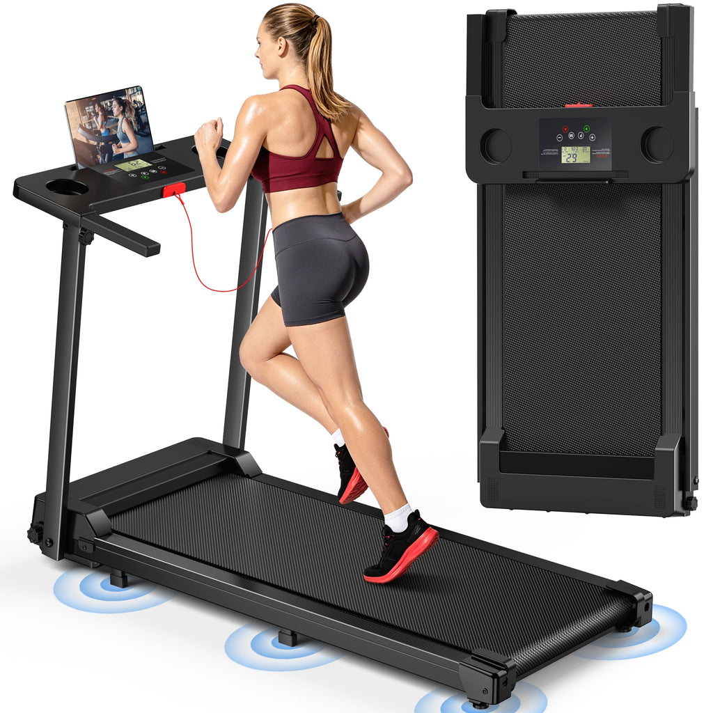 Treadmill, 3.0 HP Walking Pad Treadmill for Home, Folding Running Treadmill with 300 Lbs Capacity, LED Display