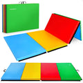 10Ft X 4Ft X 2In 4-Panel All-Purpose Folding Gymnastics Mat, Multicolored