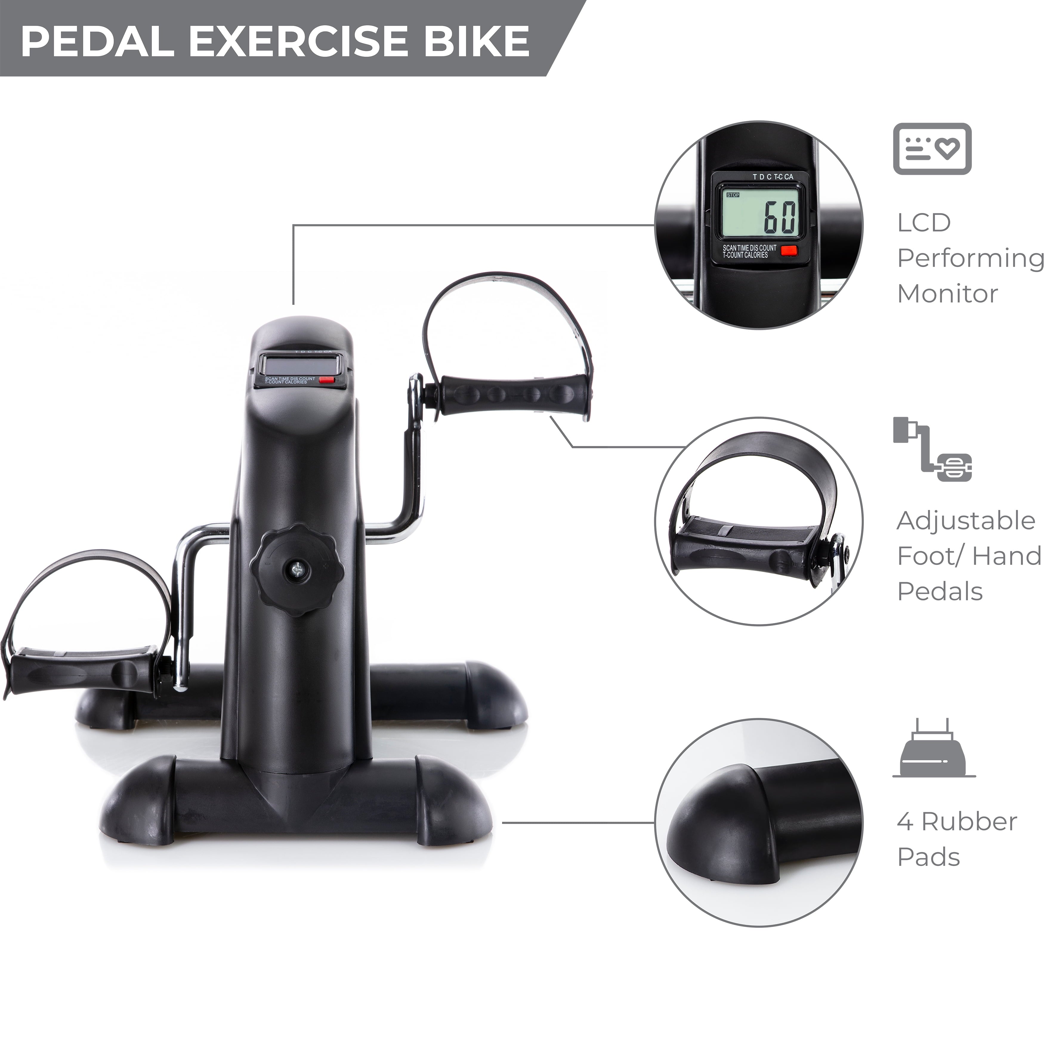 Transform Your Fitness Routine with the Pedal Exercise Mini Cycle Bike - Perfect for Home or Office Workouts, Featuring Digital Display for Tracking Your Progress!