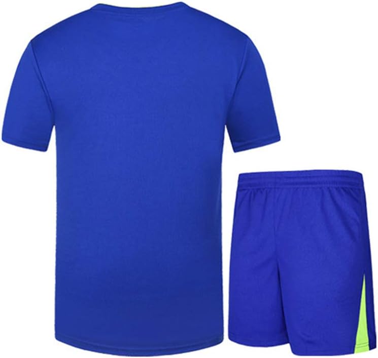Men'S Casual Tracksuit Short Sleeve Running Jogging Athletic Sports Set Black L