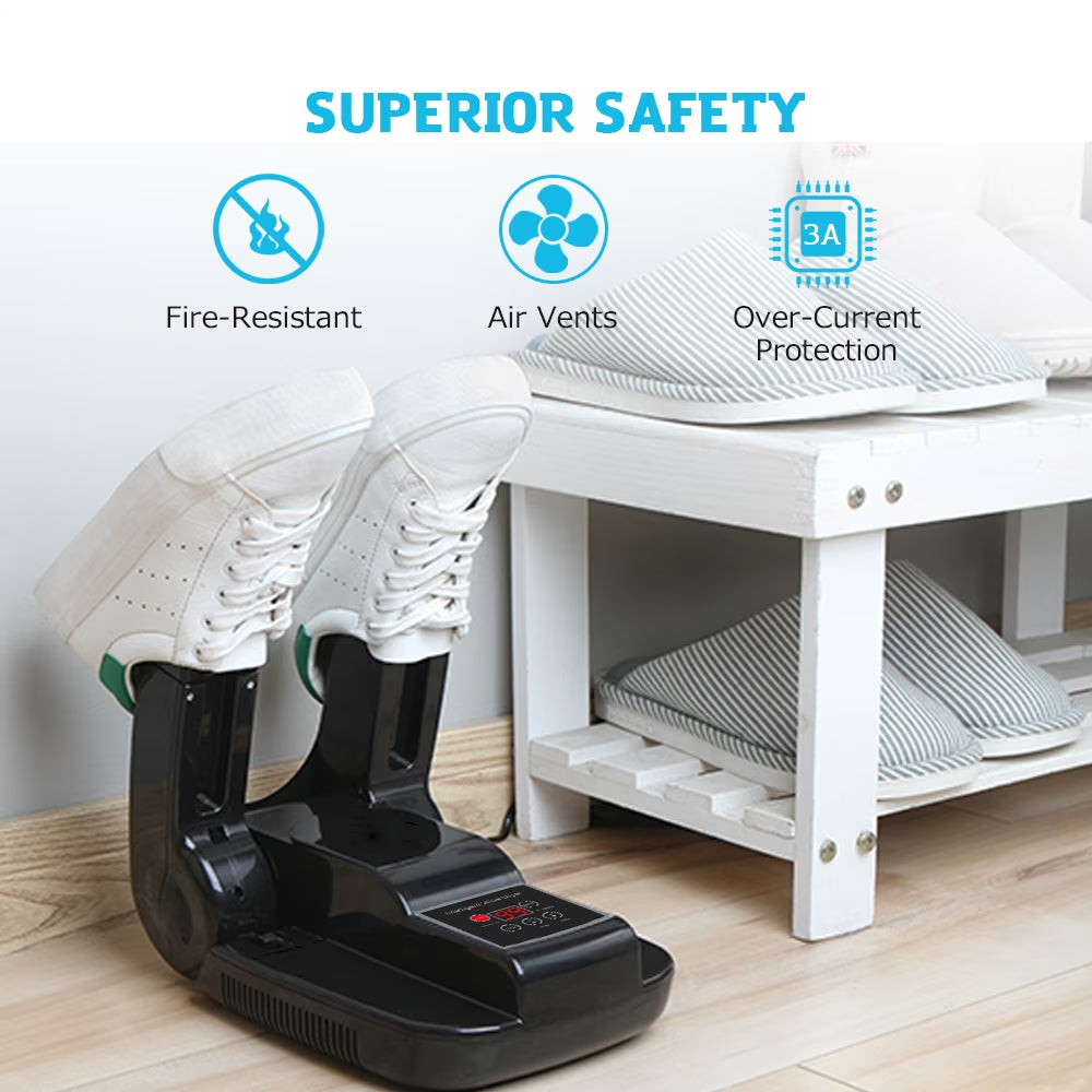 Portable Shoe Dryers, Boot Dryer (Ozone) and Heat Blower with Adjustable Rack and Timer for Shoes