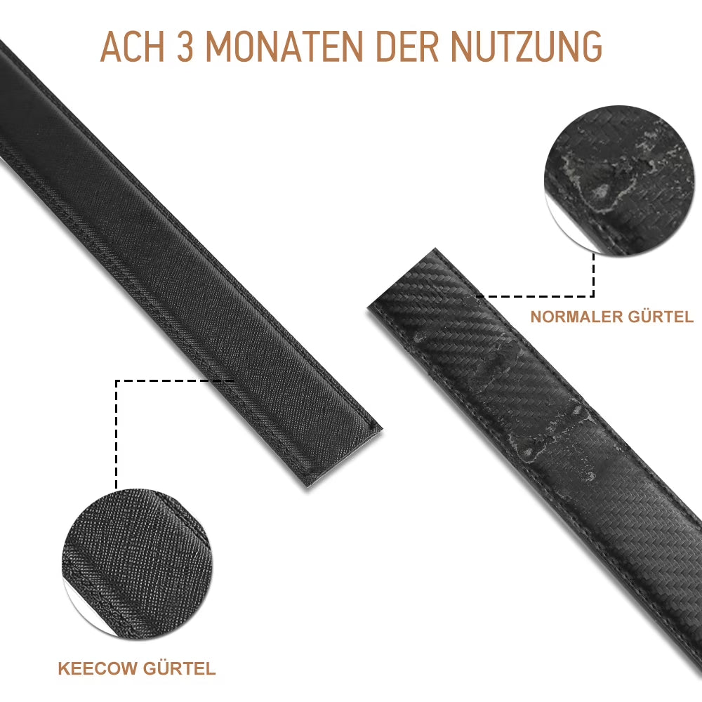 Mens Belt for Suits Jeans Belt for Men,1 3/8" Genuine Leather with Easier Slide Buckle, Adjustable Trim to Fit