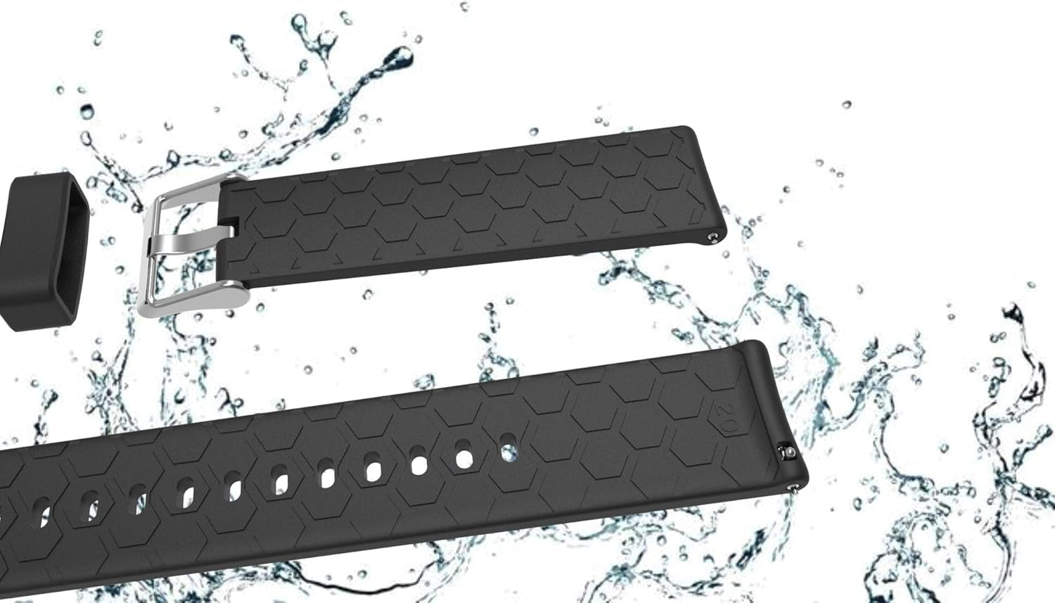 6Pack Bands Compatible with IP67 Waterproof Sports Tracker Watch Replacement Soft Straps Silicone Watch Band Strap with Quick Release Pins for IP67 Fitness Watch Activity Tracker