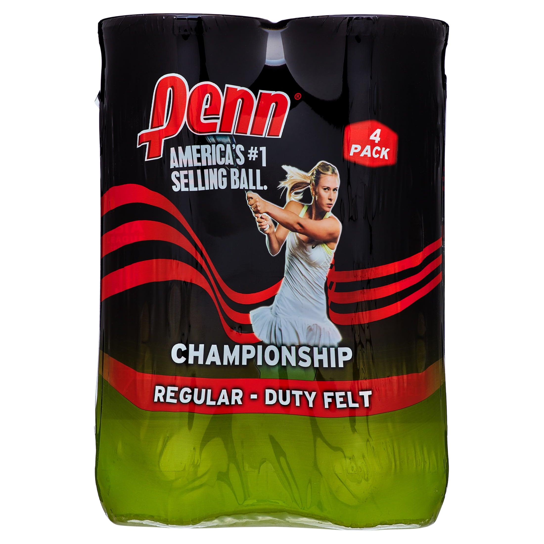 Championship Regular Duty Tennis Balls - 4 Pack (Shrink Wrapped)