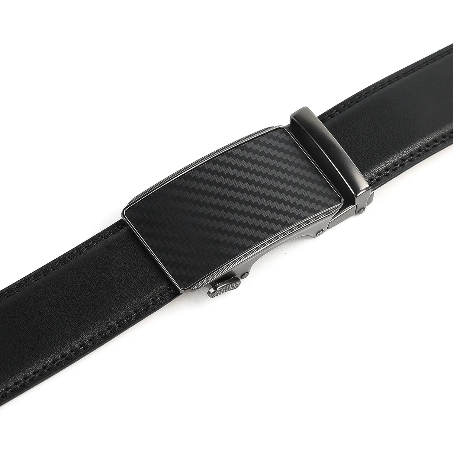 Mens Belt for Suits Jeans Belt for Men,1 3/8" Genuine Leather with Easier Slide Buckle, Adjustable Trim to Fit