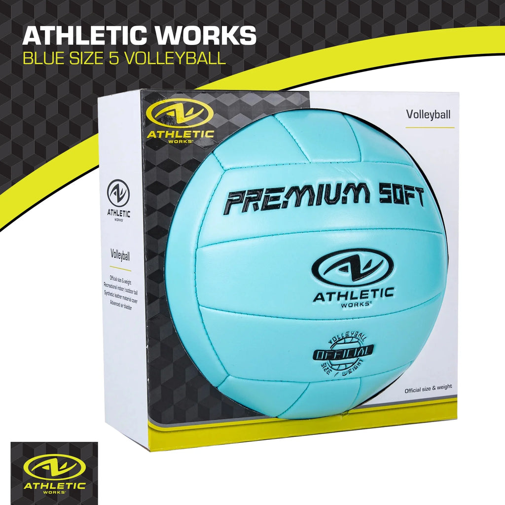 (6 Pack)  Size 5 Premium Soft Volleyball, Blue