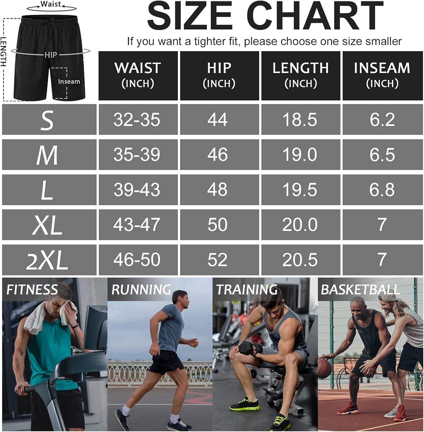 2 Pack Mens Workout Shorts Elastic Waist Athletic Gym Running Basketball Tennis Shorts for Men 7'' Inseam with Pocket (Grey/Red M)