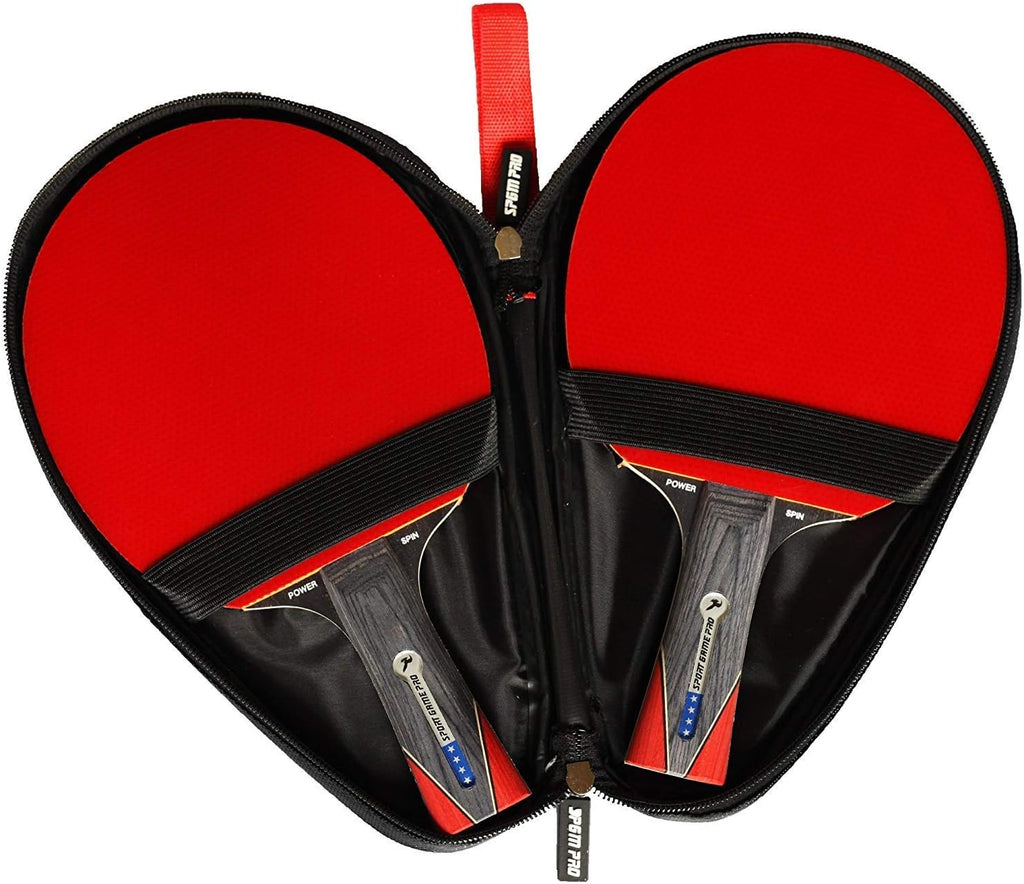 Ping Pong Paddle with Killer Spin + Case for Free - Professional Table Tennis Racket for Beginner and Advanced Players - Improve Your Ping Pong Skills with JT Ping Pong Paddle Set