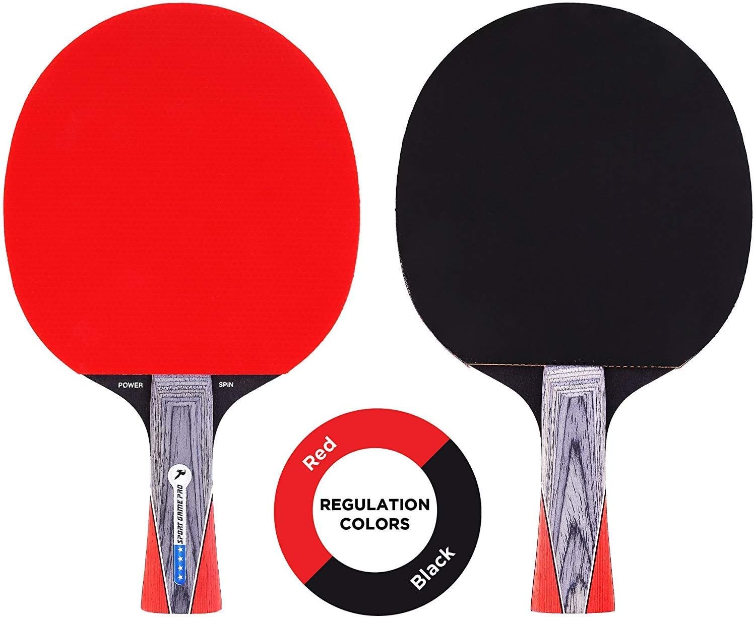 Ping Pong Paddle with Killer Spin + Case for Free - Professional Table Tennis Racket for Beginner and Advanced Players - Improve Your Ping Pong Skills with JT Ping Pong Paddle Set