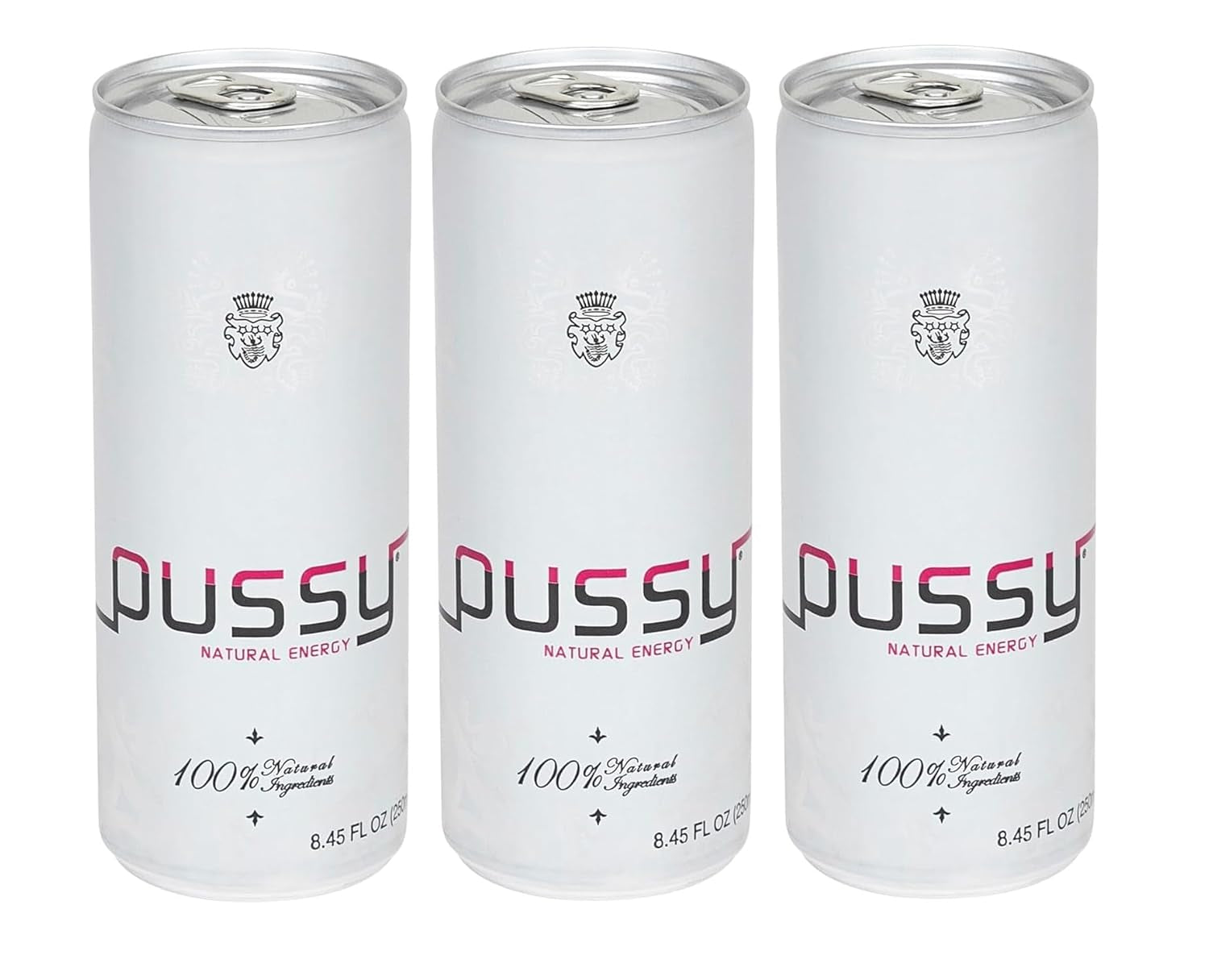 Pussy Energy Drink, Carbonated Drinks, Energy Drinks 3 Pack 250Ml - All Natural Energy Drink-Overall Caffeine Drinks,  Packaging