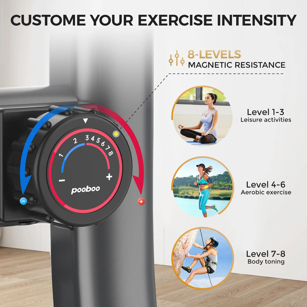 Folding Cycling Bicycle Magnetic Exercise Bike Fitness Indoor Upright Stationary Bike with Dumbbells and Resitance Bands for Home Cardio Workout Weight up to 300 LBS