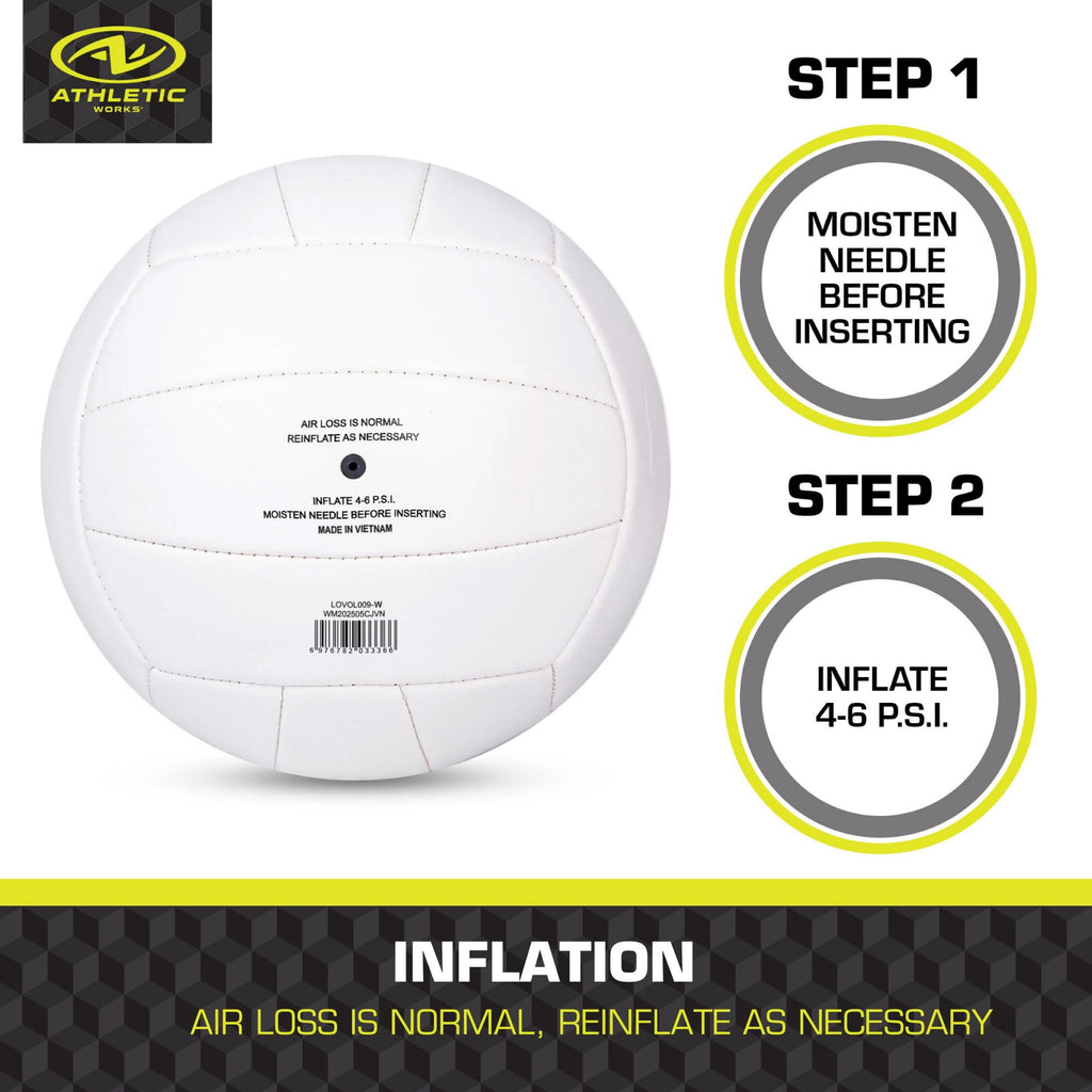 Size 5 Premium Soft Volleyball, White