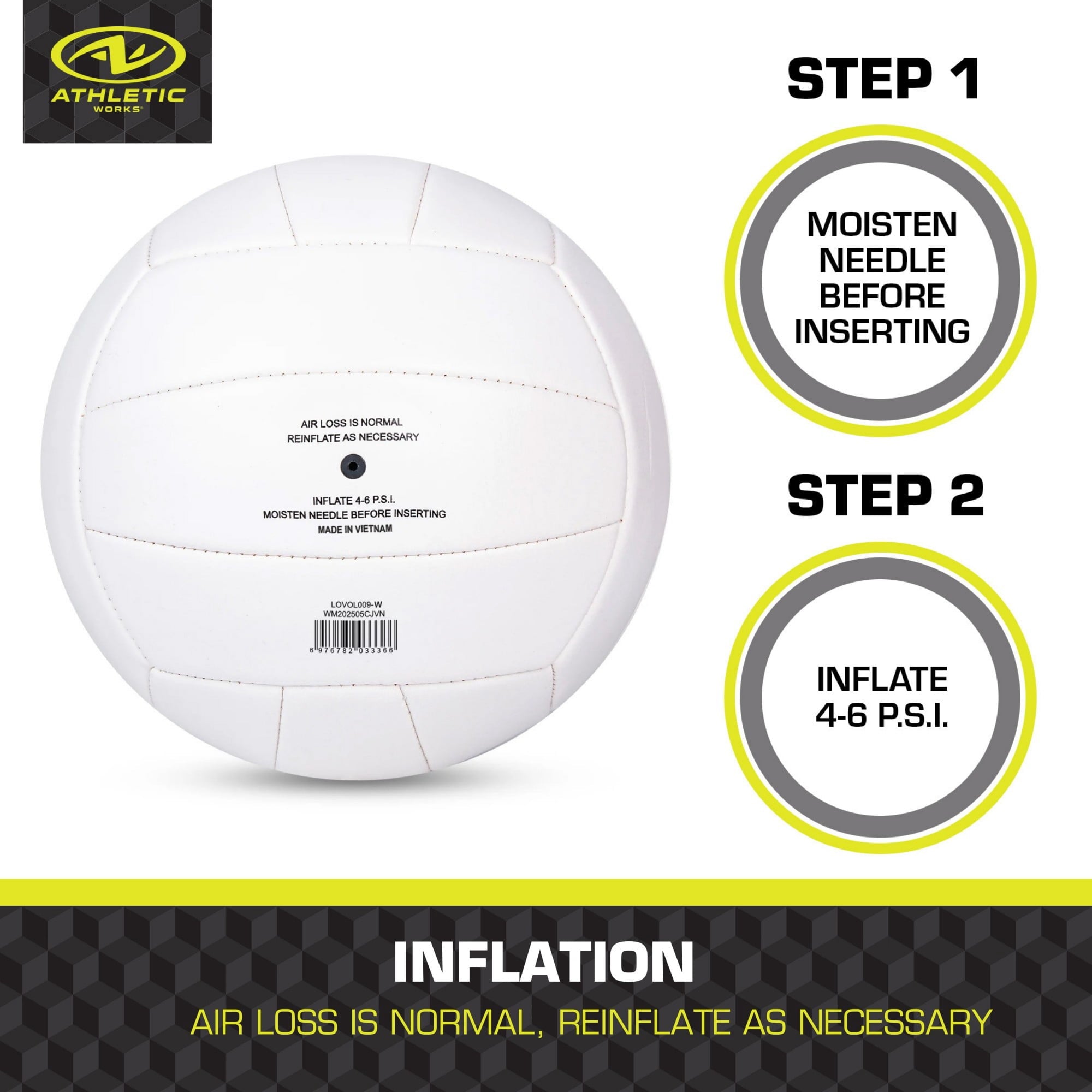 Size 5 Premium Soft Volleyball, White