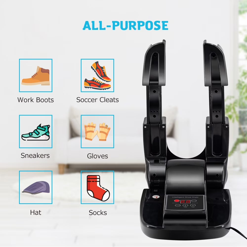 Portable Shoe Dryers, Boot Dryer (Ozone) and Heat Blower with Adjustable Rack and Timer for Shoes