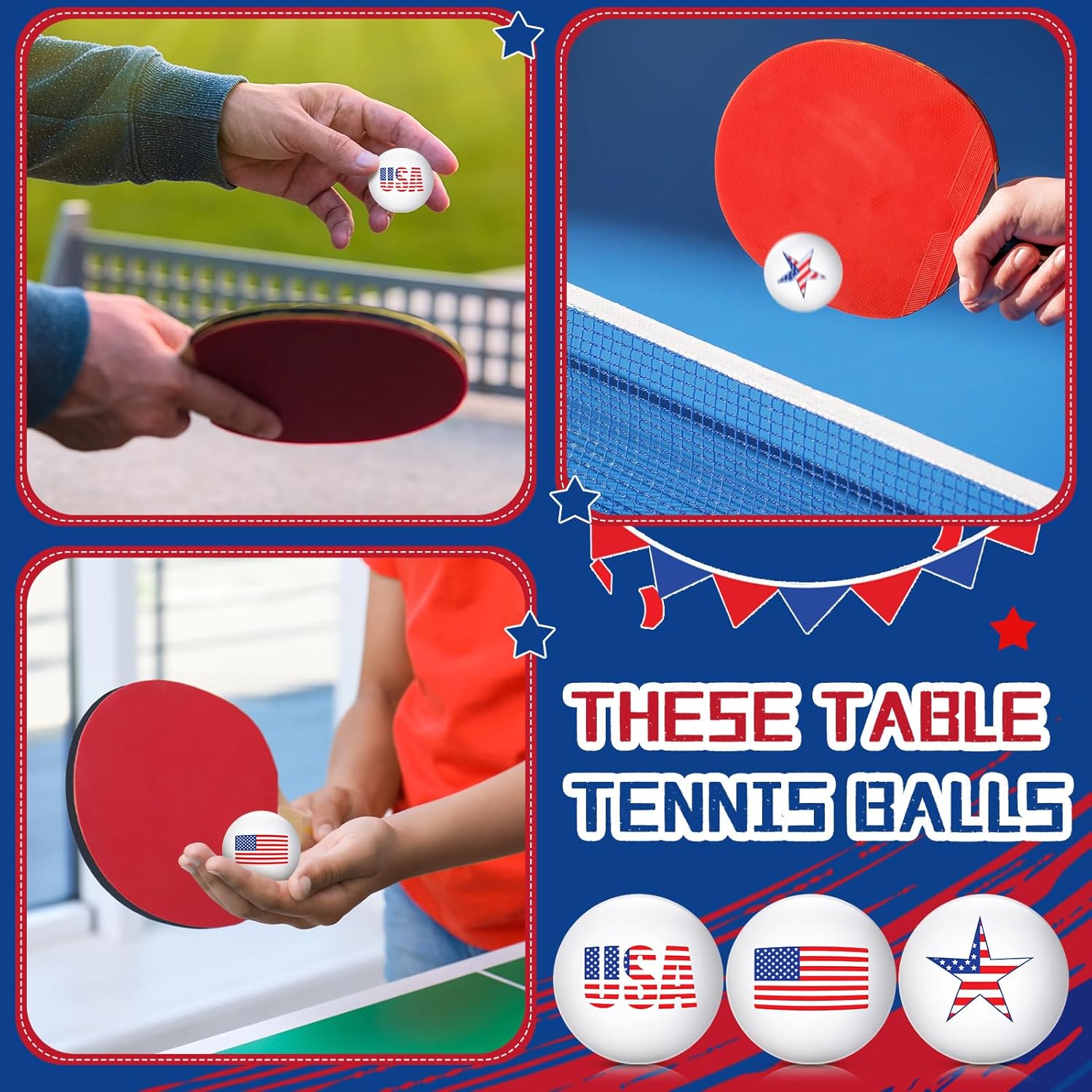 24 Pcs Table Tennis Balls Bulk 40Mm Novelty Fun Table Tennis Balls Accessories for Gift Party