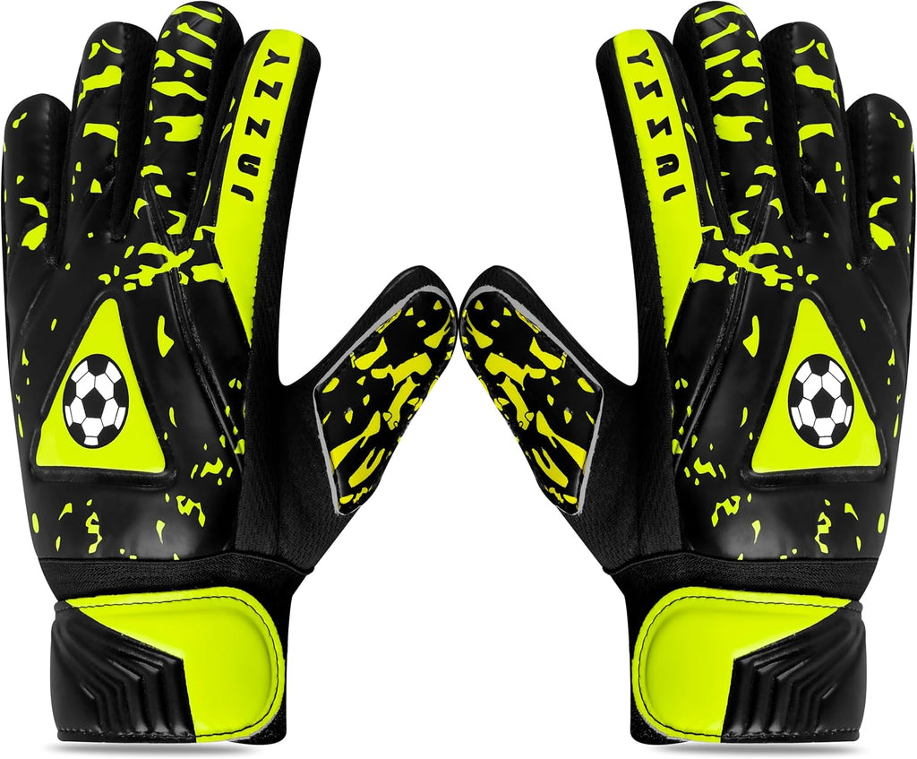 Youth Goalie Gloves with Double Wrist Protection, Non-Slip Latex Material