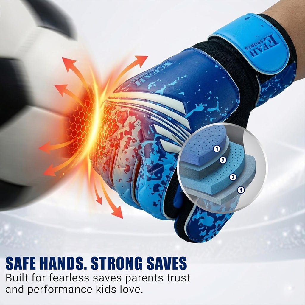 Soccer Goalkeeper Gloves for Kids Boys Children Youth Football Goalie Gloves with Strong Grips