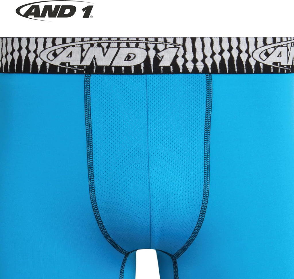 Mens Underwear Boxer Briefs - 5 Pack Performance Stretch Long Leg Boxers for Men with Contour Support Pouch, 9" Inseam