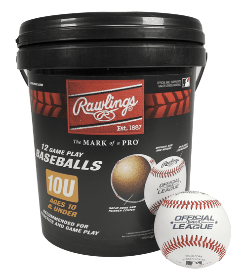 (24 Pack)  | Official League CROLB Practice Youth Baseballs | Youth/10U | Bucket | 12 Count