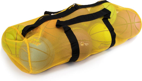 39" Mesh Sports Ball Bag with Adjustable Shoulder Strap, Oversize Duffle - Great for Carrying Gym Equipment, Jerseys, & Laundry