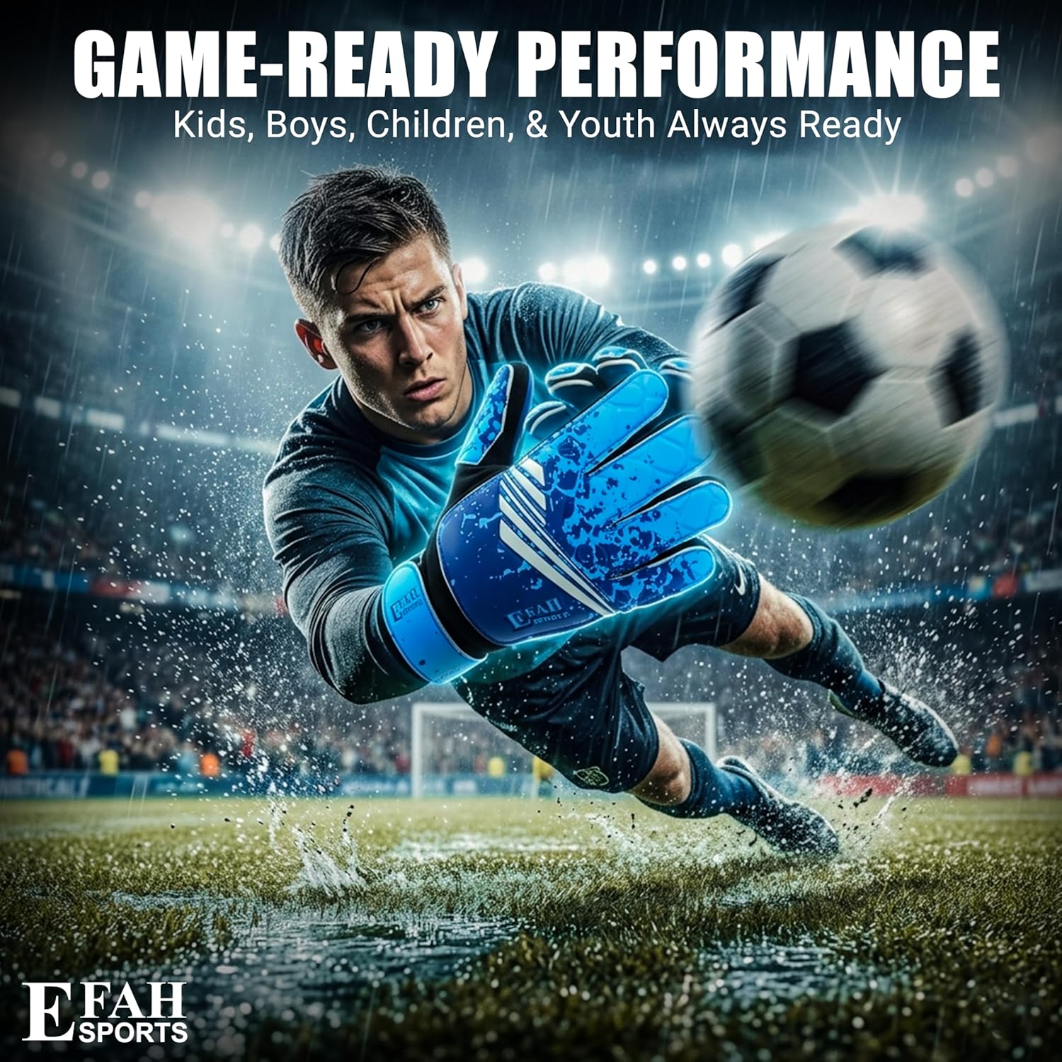 Soccer Goalkeeper Gloves for Kids Boys Children Youth Football Goalie Gloves with Strong Grips