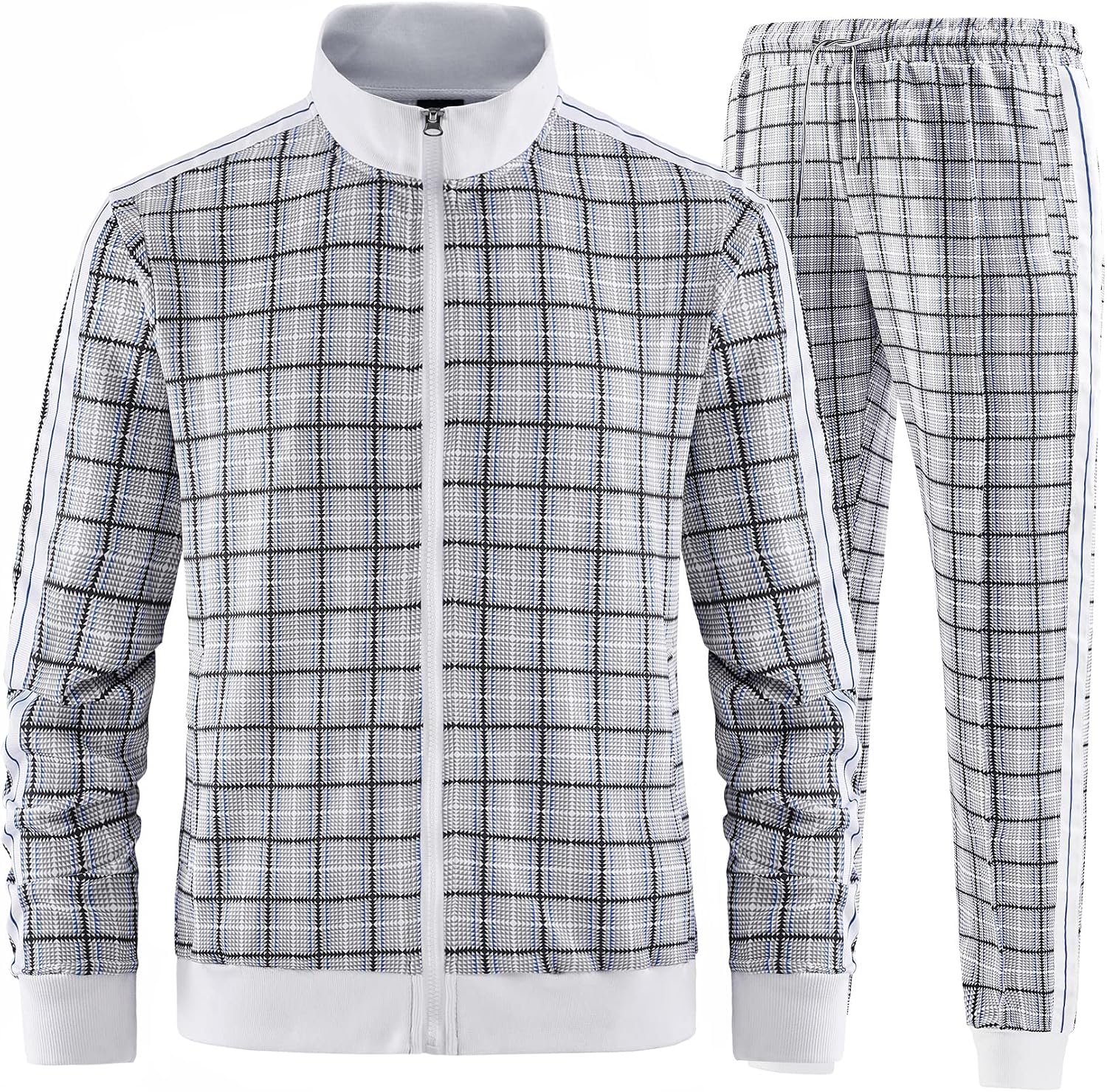 Men'S Casual Tracksuits Long Sleeve Jogging Suits Sweatsuit Sets Track Jackets and Pants 2 Piece Outfit