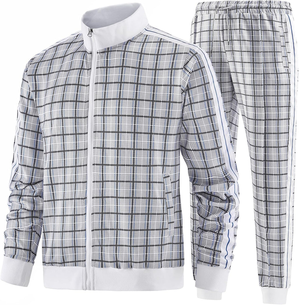 Men'S Casual Tracksuits Long Sleeve Jogging Suits Sweatsuit Sets Track Jackets and Pants 2 Piece Outfit