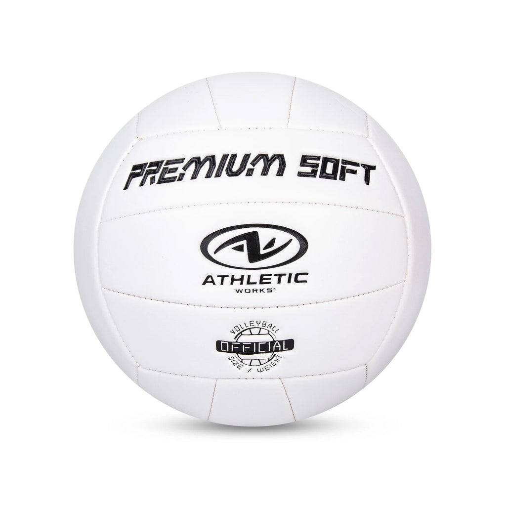 Size 5 Premium Soft Volleyball, White