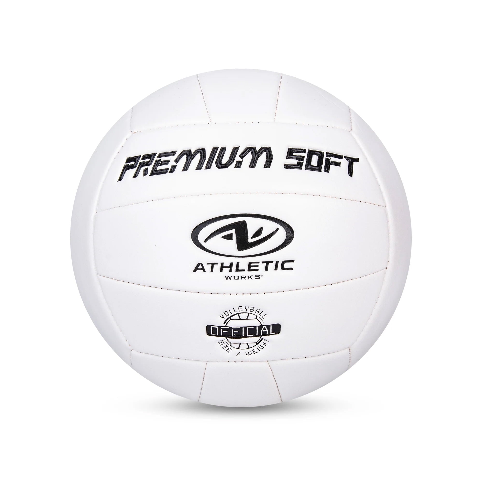 Size 5 Premium Soft Volleyball, White