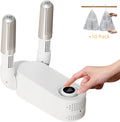 Portable Electric Shoes Boots Dryer Warmer Adjustable Foldable Rack, White