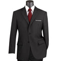 Men'S Black 2-Button Classic-Fit Poplin Polyester Suit - NEW - 62L (Big & Tall)