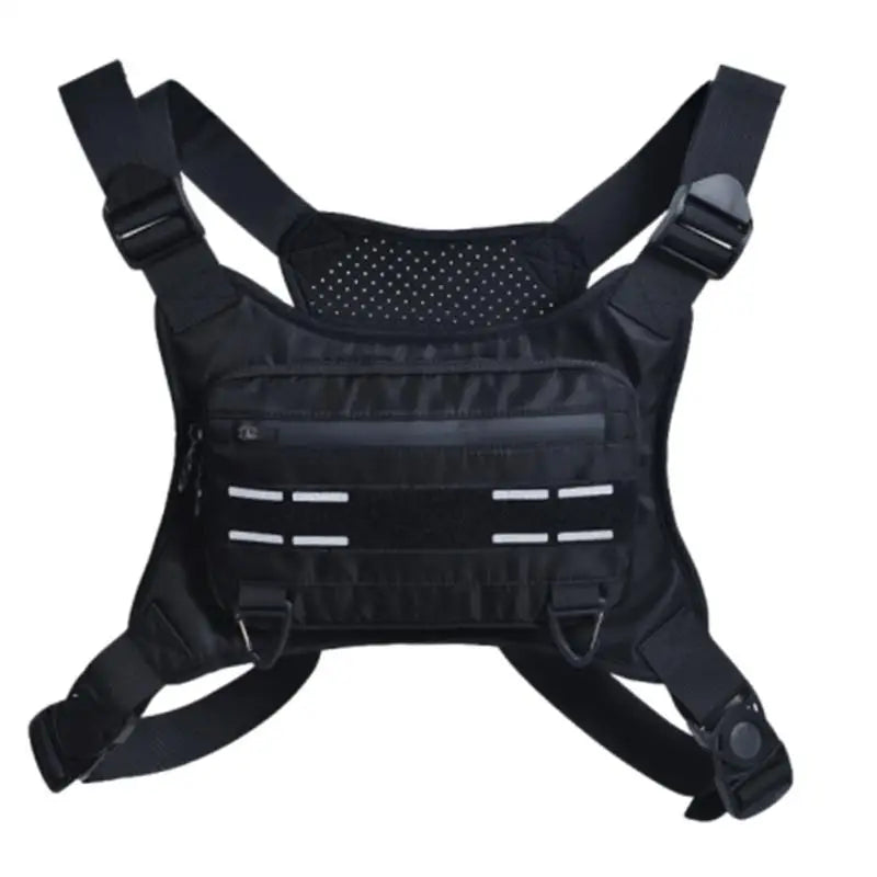 Elevate Your Night Runs with the Ultimate Adjustable Running Chest Bag - Reflective, Breathable, and Perfect for All Your Essentials!