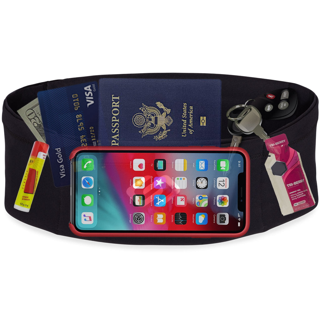 Versaslim Running Belt, Travel Money Belt - Compatible with Iphones and Other Cell Phones