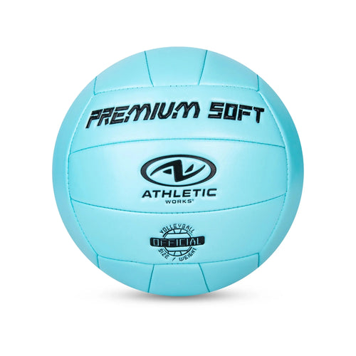 (6 Pack)  Size 5 Premium Soft Volleyball, Blue