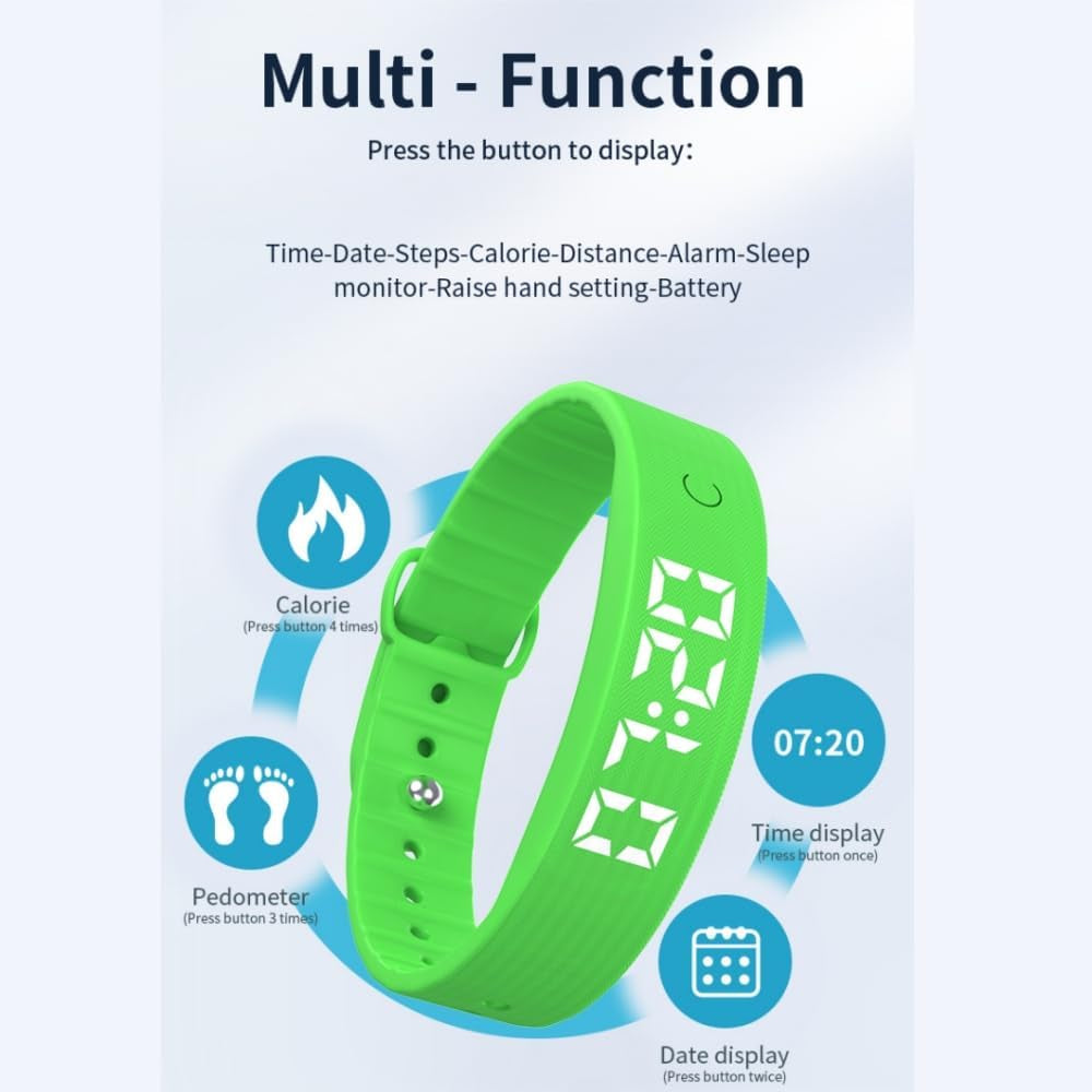 Fitness Tracker No Bluetooth No App No Phone Required Fitness Watch Pedometer Watch with Steps Calories Sleep Tracker for Man Women