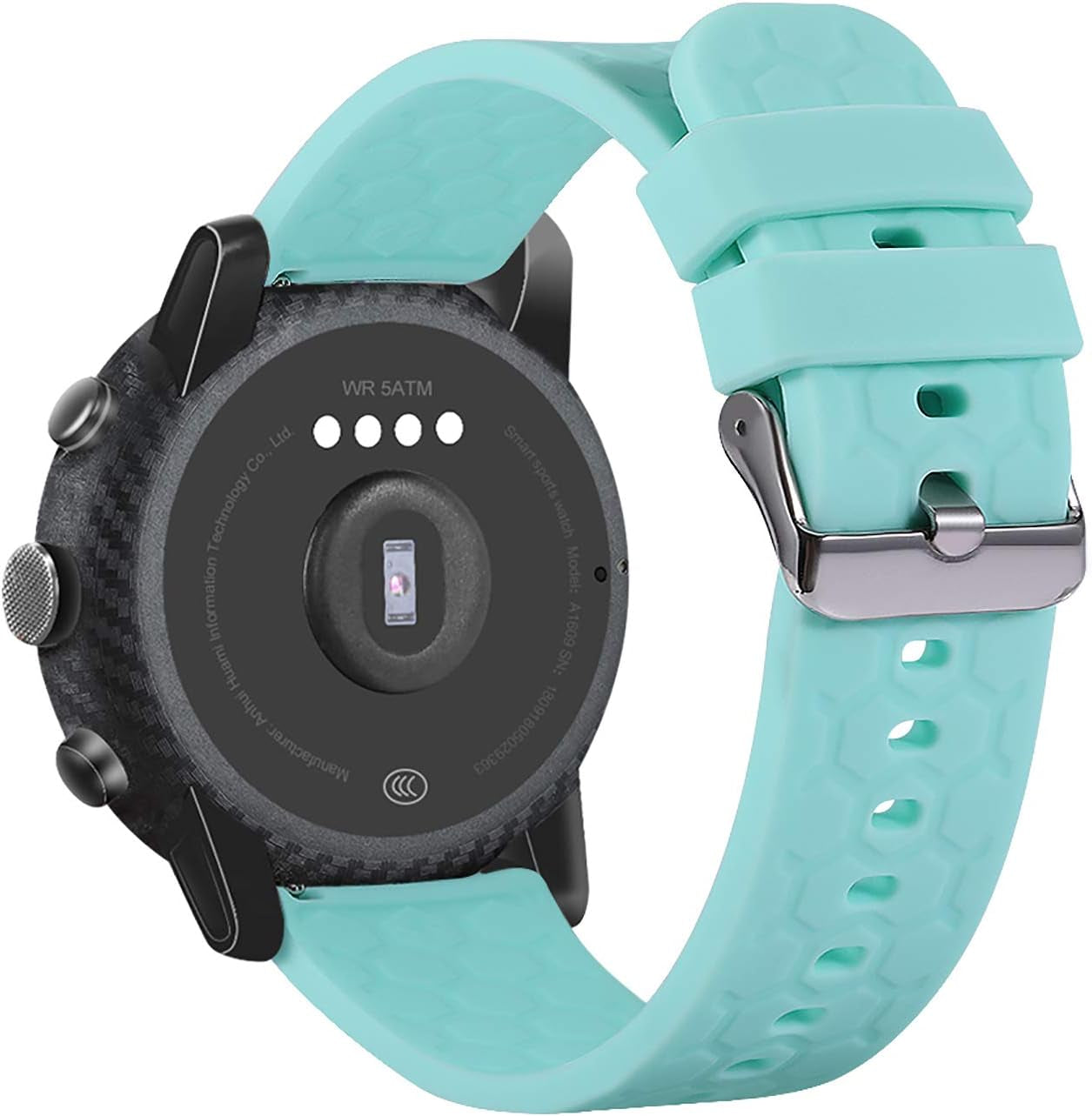 6Pack Bands Compatible with IP67 Waterproof Sports Tracker Watch Replacement Soft Straps Silicone Watch Band Strap with Quick Release Pins for IP67 Fitness Watch Activity Tracker