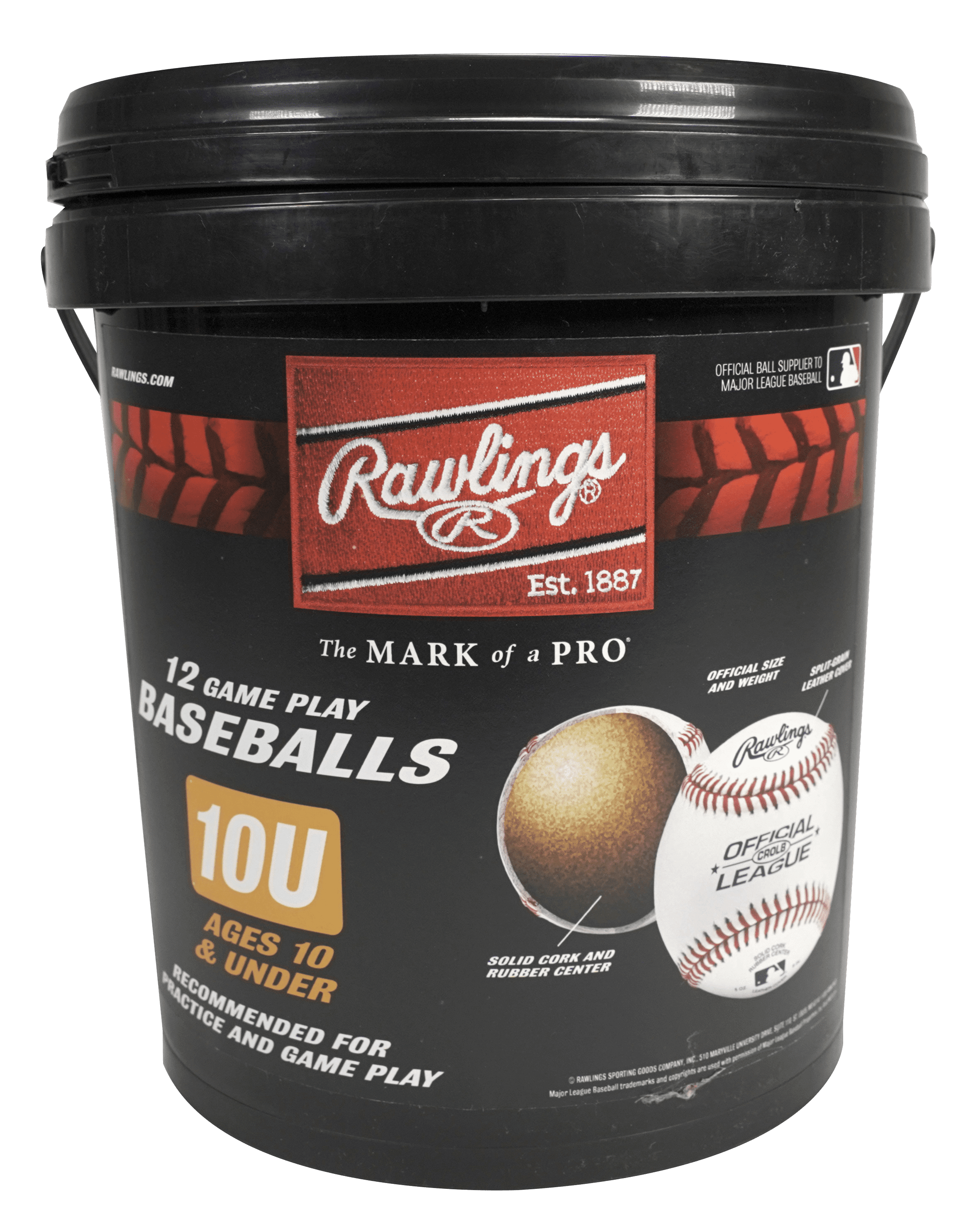 (24 Pack)  | Official League CROLB Practice Youth Baseballs | Youth/10U | Bucket | 12 Count