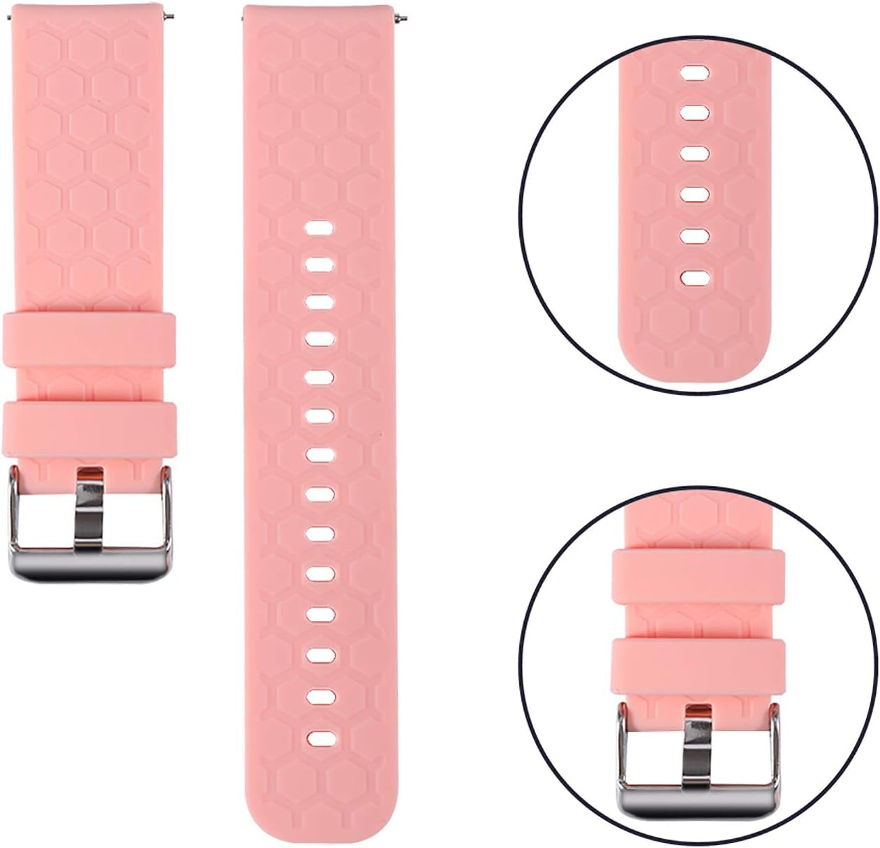 6Pack Bands Compatible with IP67 Waterproof Sports Tracker Watch Replacement Soft Straps Silicone Watch Band Strap with Quick Release Pins for IP67 Fitness Watch Activity Tracker
