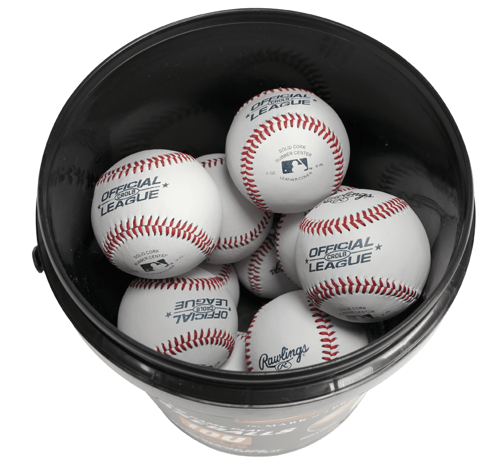 (24 Pack)  | Official League CROLB Practice Youth Baseballs | Youth/10U | Bucket | 12 Count