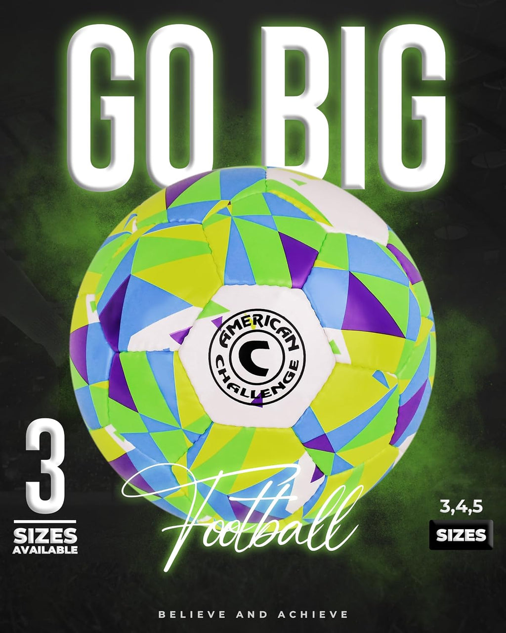 Tempo Soccer Ball – Professional Training Soccer Ball for Grass Fields – Durable TPU Machine Stitched Soccer Balls – Sizes 3, 4 & 5 – Outdoor Practice & Match Play