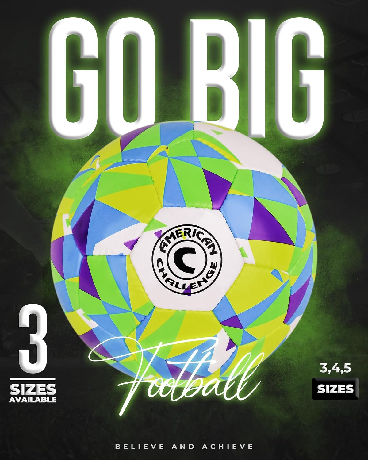 Tempo Soccer Ball – Professional Training Soccer Ball for Grass Fields – Durable TPU Machine Stitched Soccer Balls – Sizes 3, 4 & 5 – Outdoor Practice & Match Play